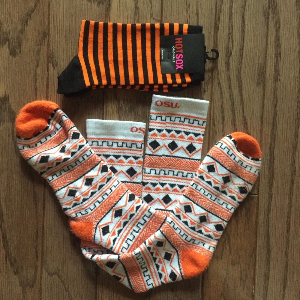 OSU Kneehigh Socks & 6” blk&org socks